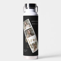 Sechs Foto Collage Abschluss Wasser Flasche