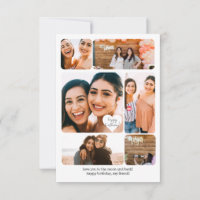 Sechs Foto Collage Bester Freund Happy Geburtstags