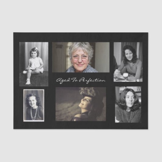 Sechs Foto Personalisiert Seidenpapier (Vorderseite)