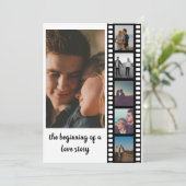 Sechs Fotos Collage Inspirational Save the Date (Stehend Vorderseite)