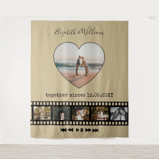 Sechs Fotos Collage Movie Inspirierend Foto Hinter Wandteppich (Vorderseite)