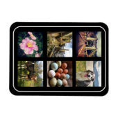 Sechs Fotos Instagram Collage Magnet (Horizontal)