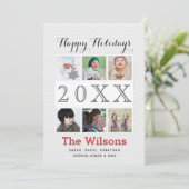 Sechs Fotos sammeln modernes, benutzerdefiniertes  Feiertagskarte (Stehend Vorderseite)