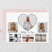 Sechs Fotos sammeln Mutter, um schwanger zu werden Ankündigung (Vorne/Hinten)