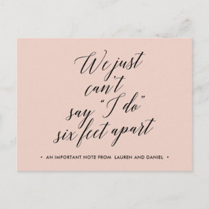 Sechs Fuß auseinander - Planänderung verschoben -  Ankündigungspostkarte