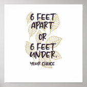 Sechs Fuß ein Teil oder 2 Meter unter Poster (Vorne)
