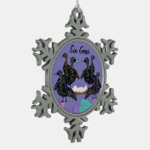 Sechs Gans-Weihnachtsverzierung Schneeflocken Zinn-Ornament (Links)