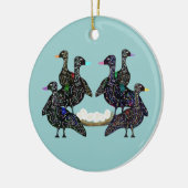 Sechs Gänse A, die Verzierung legen Keramikornament (Links)