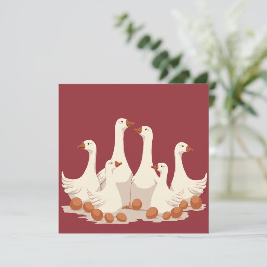 Sechs Gänse A-Lay Cut-Out Stift 2 (Stehend Vorderseite)