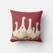 Sechs Gänse A-Lay Cut-Out Stift 2 Kissen (Vorderseite)