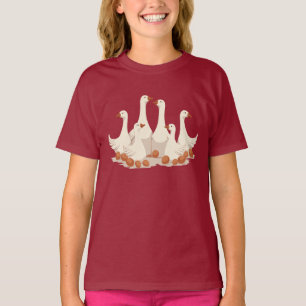 Sechs Gänse A-Lay Cut-Out Stift 2 T-Shirt