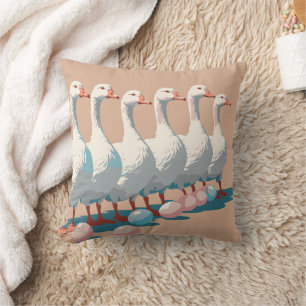 Sechs Gänse A-Lay Cut-Out Stift 3 Kissen