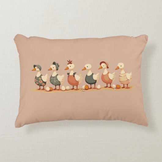 Sechs Gänse A-Lay Cut-Out Stift 4 Dekokissen (Vorderseite)