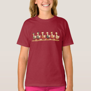 Sechs Gänse A-Lay Cut-Out Stift 4 T-Shirt