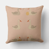 Sechs Gänse-A-Lay-Mid-Century Retro-Schnitt-Out 1 Kissen (Rückseite)