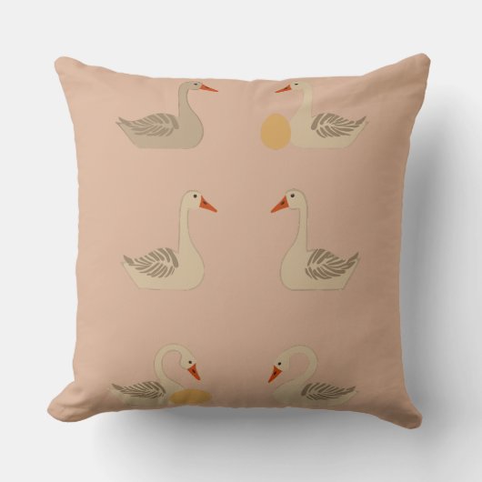 Sechs Gänse-A-Lay-Mid-Century Retro-Schnitt-Out 1 Kissen (Vorderseite)