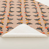 Sechs Gänse A-Lay Mitte Jahrhundert Retro-Schnitt- Sherpadecke (3/4)