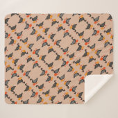 Sechs Gänse A-Lay Mitte Jahrhundert Retro-Schnitt- Sherpadecke (Vorderseite (Horizontal))