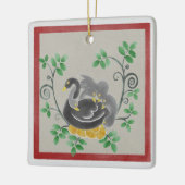 Sechs Gänse a-Lay Square Weihnachtsschmuck (Links)