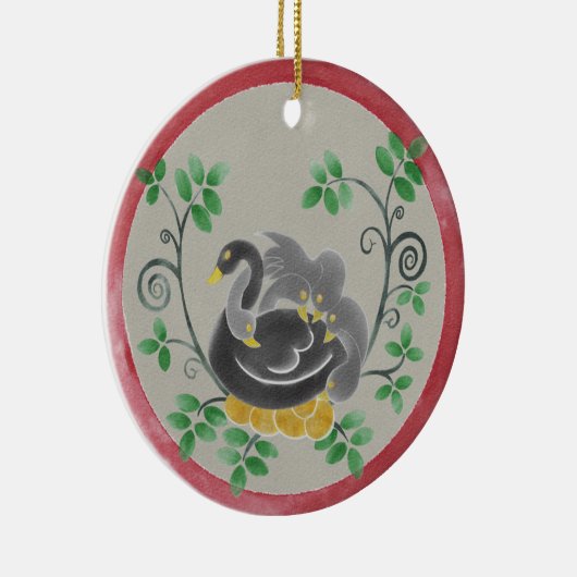 Sechs Gänse a-Lay Weihnachtsschmuck (Rechts)