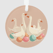 Sechs Gänse im Stilstil, A-Lay Cut-Out Ornament (Rückseite)