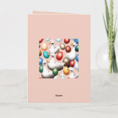 Sechs Gänse Lay-Out Feiertagskarte (Rückseite)