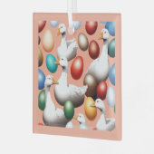 Sechs Gänse Lay-Out Ornament Aus Glas (Vorderseite links)