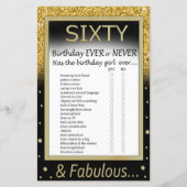 Sechs Geburtstage je oder nie spielen (Vorderseite)