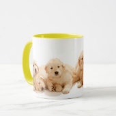 Sechs Golden Retriever Welpen Tasse (Vorderseite Links)