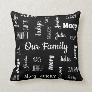 Sechs in Coolen Schriftart Personalisiert Kissen