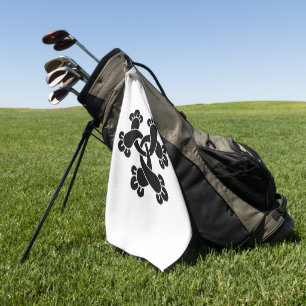 Sechs ineinandergreifende Nelken Golfhandtuch