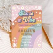 Sechs ist eine lebhafte Einladung zum Geburtstag