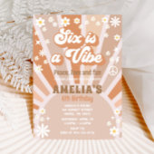 Sechs ist eine lebhafte Einladung zum Geburtstag