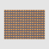 Sechs Jack o'Lantern Pixel Pumpkins-Muster Seidenpapier (Vorderseite)