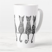 Sechs Kätzchen auf einer Latte-Tasse Milchtasse (Rechte Ecke)