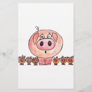Sechs kleine Schweine Briefpapier