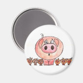 Sechs kleine Schweine Magnet (Vorderseite/Rückseite)