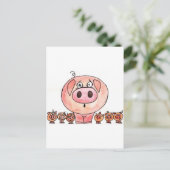 Sechs kleine Schweine Postkarte (Stehend Vorderseite)