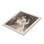 Sechs Krane am Wasserrand, Viktorianische Kunst de Fliese (Seite)