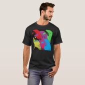 sechs Lamas in sechs Farben T-Shirt (Vorne ganz)