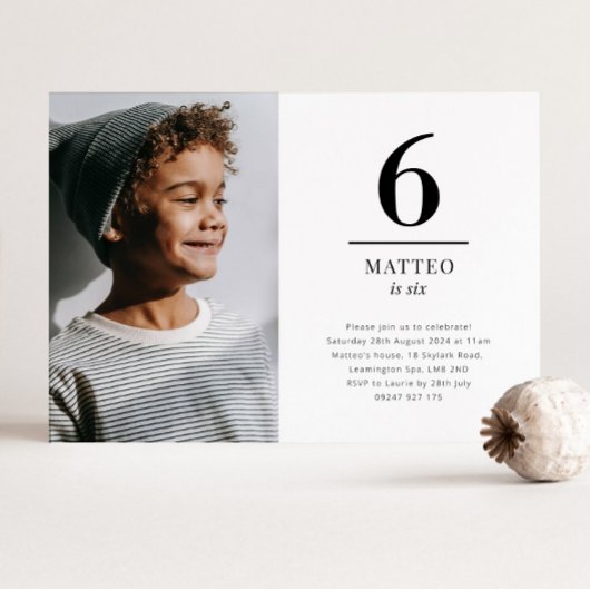 Sechs Landschaftsbild-Foto Einladung