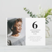 Sechs Landschaftsbild-Foto Einladung (Stehend Vorderseite)