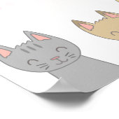 Sechs liebenswerte Katzen. Poster (Ecke)