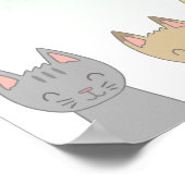 Sechs liebenswerte Katzen. Poster (Ecke)