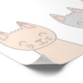 Sechs liebenswerte Katzen. Poster (Ecke)