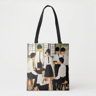 Sechs männliche und sechs weibliche Senioren Tasch Tasche