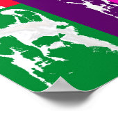 Sechs mehrfarbige Llamas. Poster (Ecke)