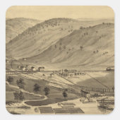 Sechs Meilen-Fähre Quadratischer Aufkleber (Vorderseite)