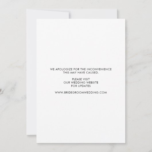 Sechs Meter nach verzögerter Änderung Datum Foto H Ankündigung (Rückseite)