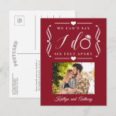 Sechs Meter später Hochzeitstag Ankündigungspostkarte (Vorne/Hinten)